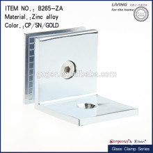 square Zinc Alloy Glass To Glass Clamp for 90 degree